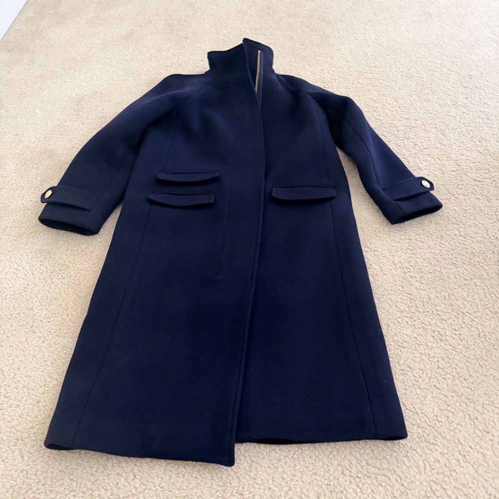 NWOT Long Toscana coat in Italian stadium-cloth wool blend 00